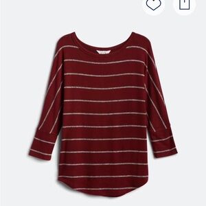 41 Hawthorne Corinna Brushed Dolman Striped Top. Sz S